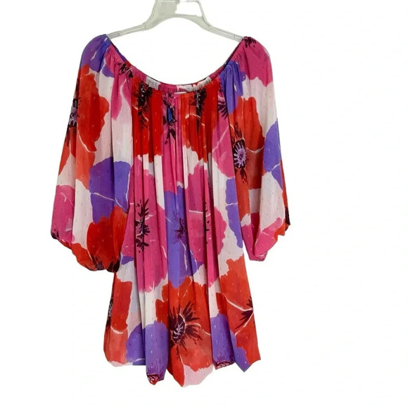 Misa Devon Floral Off Shoulder Mini Dress in Poppy Love Size S NWT - Picture 9 of 12